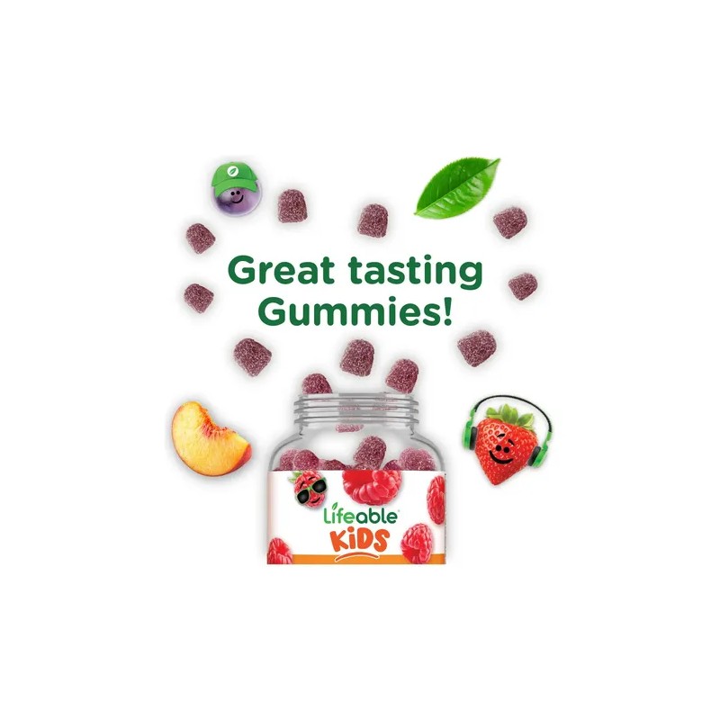 Lifeable Gomitas Vitamina D3 Niños 1000 Ui Sabor Fresa 90