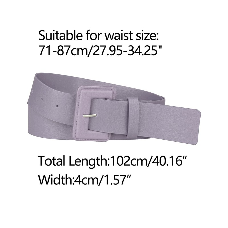 Allegra K Women's Adjustable Rectangle Buckle Waist Belt for Dresses,