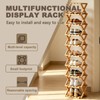 10 Tier Bamboo Shoe Rack, Foldable 10 Tier Bamboo Corner