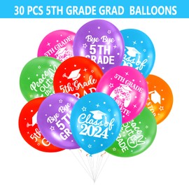 5TH Grade Graduation Balloons, 5TH Grade Graduation Decorations 2024, Peace Out 5TH Grade, Bye Bye 5TH Grade Next Stop Middle School, Class of 2024 Balloons, Boys Girls Fifth Grade Graduation Decor