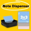 Post-it Note Dispenser, Modern Black, Pack Includes Dispenser and 3