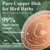 Fashtour Bird Bath Copper Disk, 4.2" Large Surface Area, Covers
