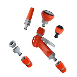 Siroflex 4615/AS Multi-Purpose Watering Gun Set, Made in Italy, Hose Connector for Garden Hoses, Garden Irrigation Gun, Compatible with All Quick Couplings, Garden Irrigation Kit