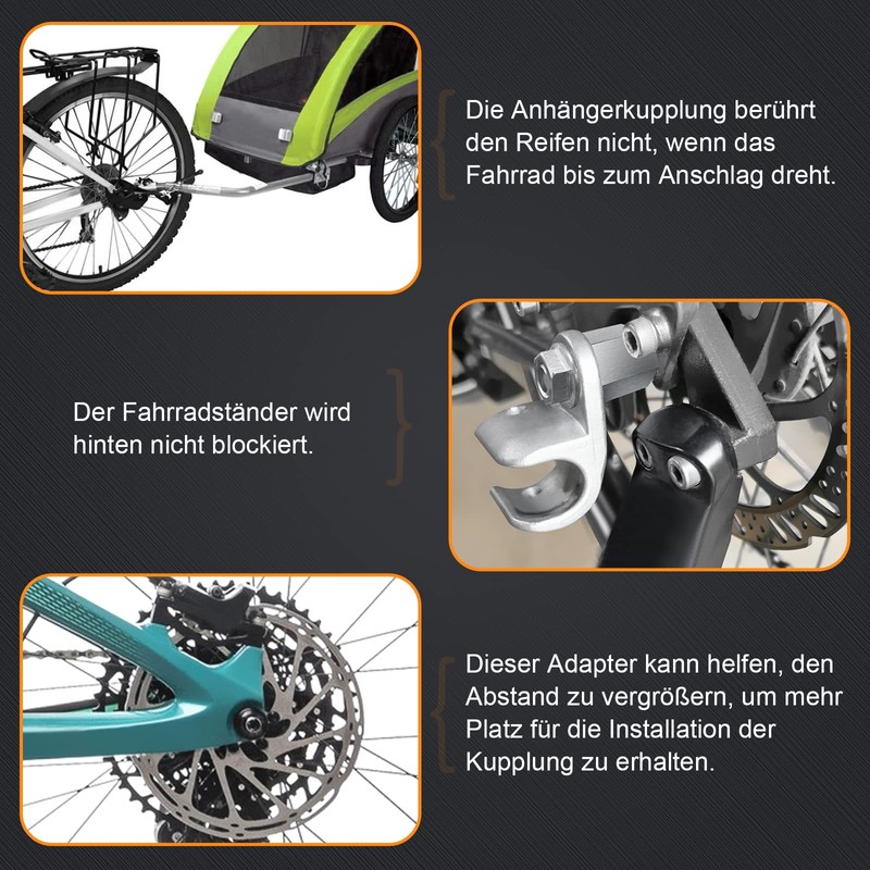 NICEDACK Unisex Bicycle Axle Adapter for 3/8 Inch x26 Full