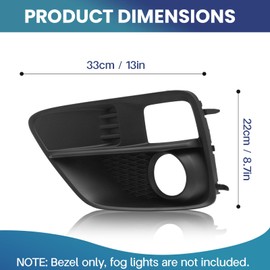 CZCJGD Fog Light Bezel Compatible with Subaru WRX 2015 2016 2017 Pair Left & Right Side Foglamps Bezel Cover Replacement, 1 Pair, Matte Black