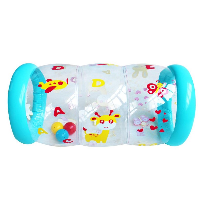 Inflatable Baby Crawling Roller with Bell Fitness Toys Baby Crawling