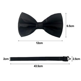 TAFACE 4 Pieces Black and Red Solid Color Bow Tie, Bow Tie, Shirt Dress, Business Wear for Both Men and Women, Suitable for Weddings, Receptions, Parties and Other Occasions, black, red