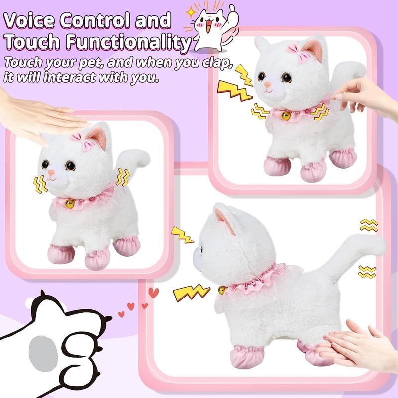 Interactive Electronic Plush Walking and Barking Robot Cat Plush Cat