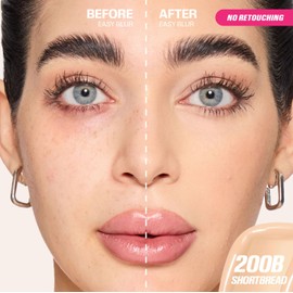 HUDABEAUTY Original Easy Blur Natural Airbrush Foundation 30 ml by Bella (200B Shortbread, 30 ml (Pack of 1)