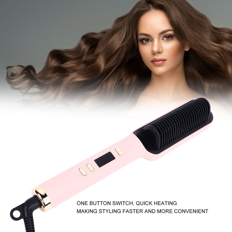 Straight Curly Hair Iron 2 Purpose Electric Curling Comb Negative