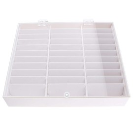 Nail Storage Box Adjustable Nail Colour Cards Display Box for Presentation and Storage of Nail Tips - White