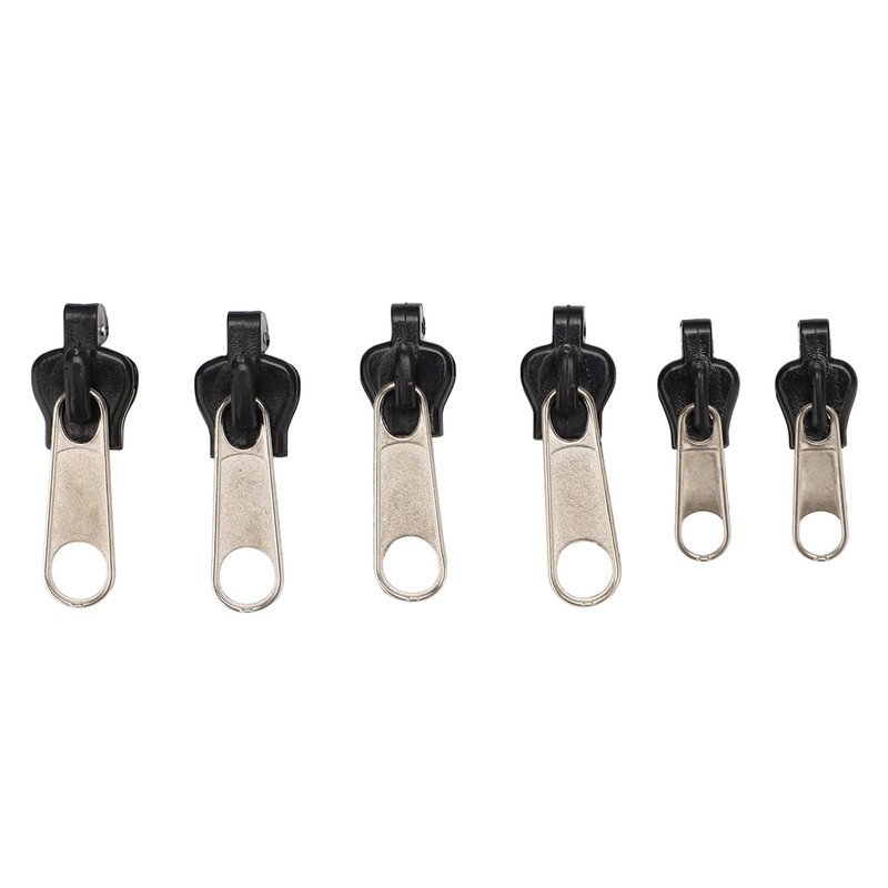 6Pcs Black Universal Instant Fix Zipper Repair Kit Replacement Zip