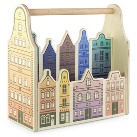 Vemkel Wooden Desk Organiser Amsterdam, Pencil and Pen Holder, Desk Caddy Organiser for Office Supplies Storage, Papers and Stationery Organisers — 4 Compartments