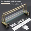 LANC Bathroom Glass Shelf with Towel Bars 20-Inch Floating Tempered
