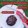 Instant Read Meat Thermometer with Folding Stainless Steel Temperature Probe