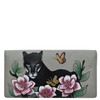 Anna by Anuschka Women's Hand Painted Leather Two-Fold Clutch Wallet,
