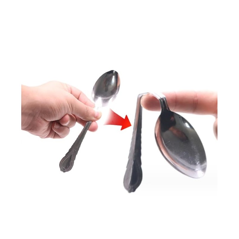 LRESJJIUJ Curved Spoon, Curved Magic Technique, Magic gimmick, Magic Props,