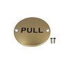 Bary Pull Door Sign Polished Brass