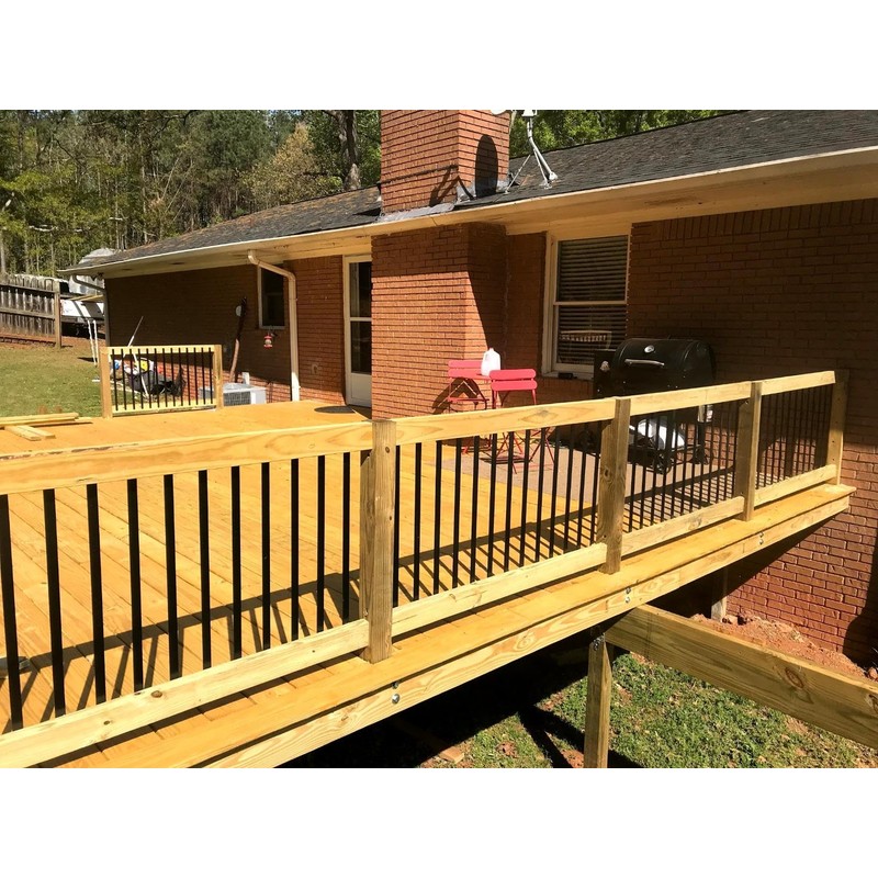 SCARIU 26 Pack Deck Balusters 36”Thicker Rectangle Staircase Baluster Black