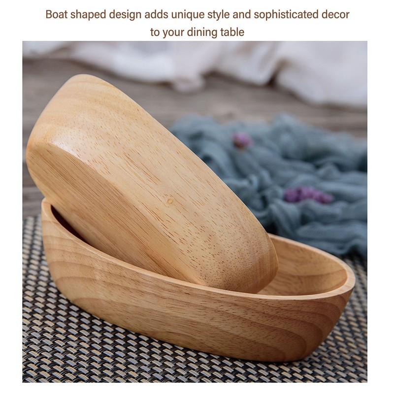 Salad Bowl Versatile Smoother Stylish Durable Easy Cleaning Boat Shaped