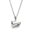 Sterling Silver Megaphone Cheerleader 3D Charm Necklace, 18"