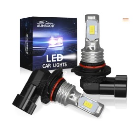 AUIMSOCO 9006 LED Lamps Combo Bulbs 6500K High Low Beam Super White Bright
