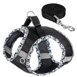 Dog Harness & Leash Set - No Pull Soft Breathable Small Dog Harness, Adjustable Reflective Step-in Vest for Puppy, Kitten, Cats