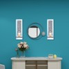 Aeveco Crystal Crush Diamond Mirrored Candle Sconces, Silver Wall Candle