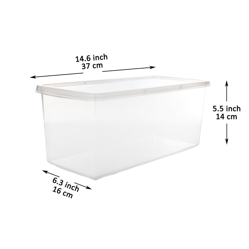 Youngever 2 Pack Plastic Bread Container, Reusable Bread Storage Containers,