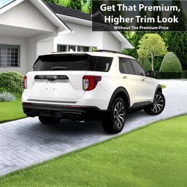 BOGAR TECH DESIGNS Rear Trunk Chrome Delete Overlay Compatible with Ford Explorer 2020-2024, Gloss Black