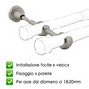 GIRASOLE HOME® 2 x Double Sided Open Curtain Pole Brackets