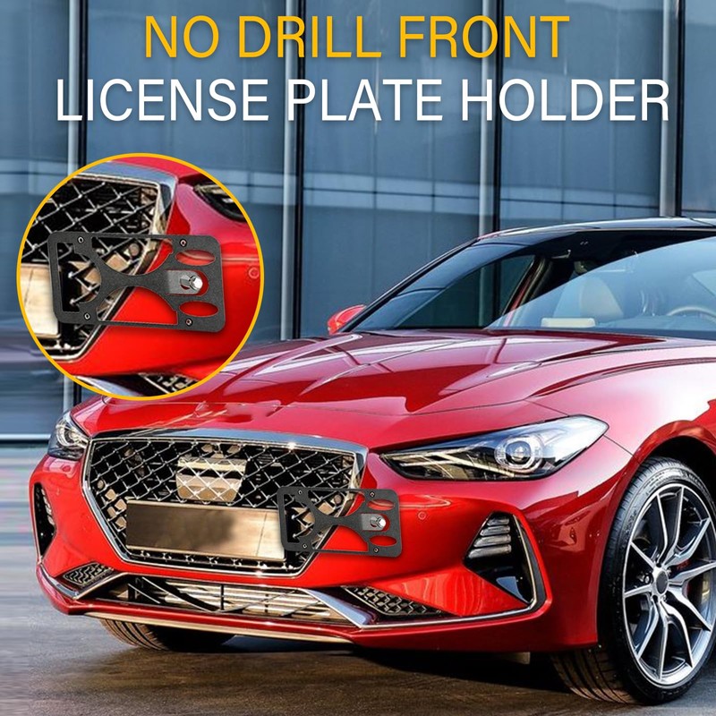 No Drill License Plate Holder Compatible with Genesis G70 2019-2025