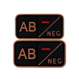 Yanxiangfa 2 PCS Mini AB Emergency Patch PVC Compatible with PVC Patches for Hats,Plate Carrier Patches,Ifak Patch,First Aid Kit,Blood Type,A Pos