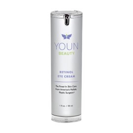 YOUN Beauty Retinol Eye Cream by Holistic Plastic Surgeon Dr. Anthony Youn – Paraben-Free Night Eye Cream with 1% Retinol and Hyaluronic Acid – Under Eye Cream for Hydration and Skin Firming, 1 Fl Oz