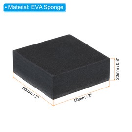 PATIKIL EVA Anti-Vibration Pads, 8 Pcs Shock Absorbing Washer Pads 2" x 2" x 0.8" for HVAC, Air Conditioner, Air Compressor, Condenser, Dryer, Black