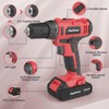PULITUO 20V Cordless Drill/Driver, 2 Batteries Electric Screwdriver, 30Nm Power