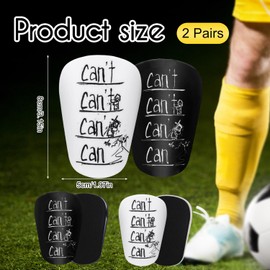 2 Pair Soccer Miniature Shin Guards, 3.15x1.97in Protective Shin Guards Reliable Extra Small Shin Guards Comfortable Football Shin Pads for Teenagers Children Adults (Letter Style)
