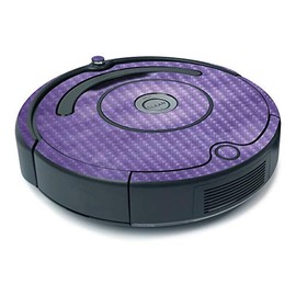 MightySkins Carbon Fiber Skin for iRobot Roomba 675 Minimal Coverage - Purple Airbrush | Protective, Durable Textured Carbon Fiber Finish | Easy to Apply, Remove, and Change Styles | Made in The USA