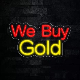 Arter Neon We Buy Gold LED Neon Sign 18"L x 10"H #33542