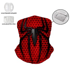 Trimming Shop Neck Gaiter Bandana Stretchy Face Mask for Men Women Face & Neck Covering Dust Wind Protect Scarf Washable Breathable Reusable Walk Hiking Cycle Motorcycle Sports Outdoor (Black Spider)