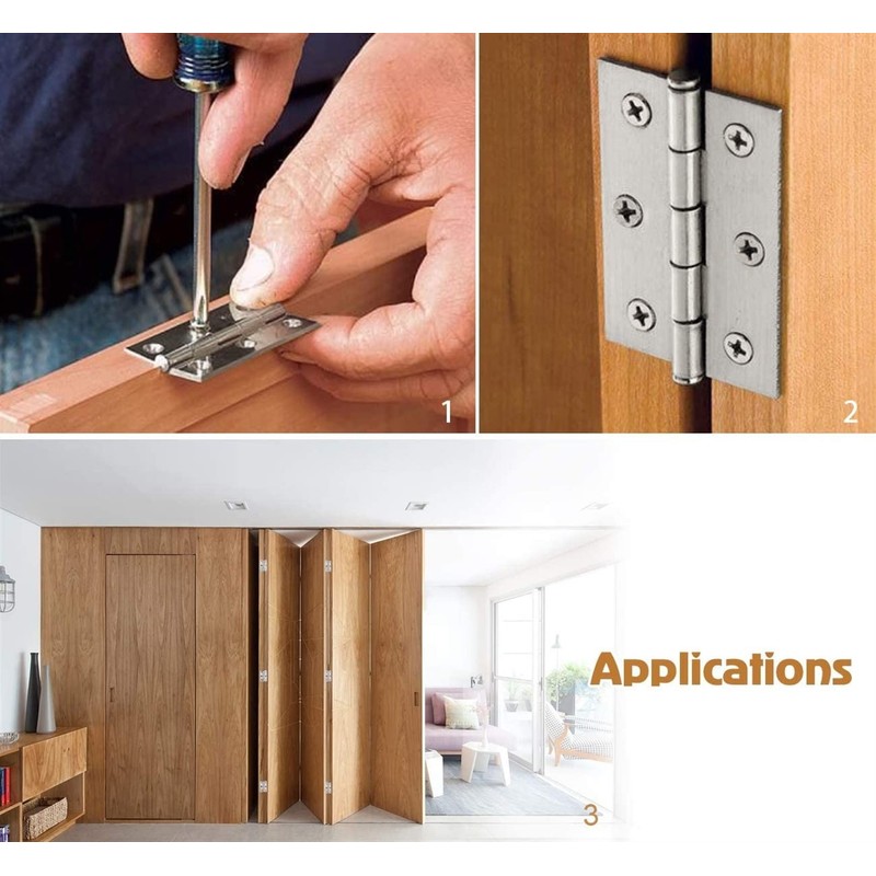 FIDEMM 20 Pcs Small Cabinet Door Stainless Steel Mini Mini