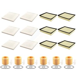 PUR 6x Air + 6x Cabin + 6x Engine Cartridge Oil Filter (18 Total) Kit Replacement For 2016-2017 2022-2023 Toyota Tacoma 3.5L KFM-103961