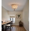 AMZASA Boho Flush Mount Ceiling Light Wooden Beaded Hepm Rope