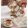 CHANJOON tea sets Gold Plated Red Rose Ceramic Tea Set,