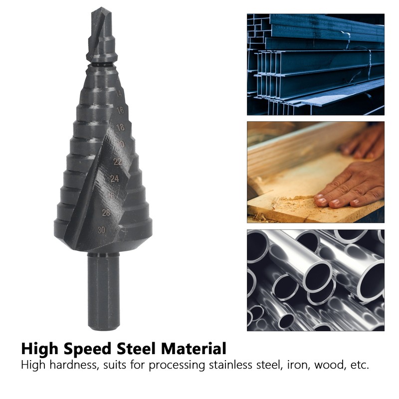 Step Drill Bit High Speed Steel 6‑30mm Drilling Head Accessory