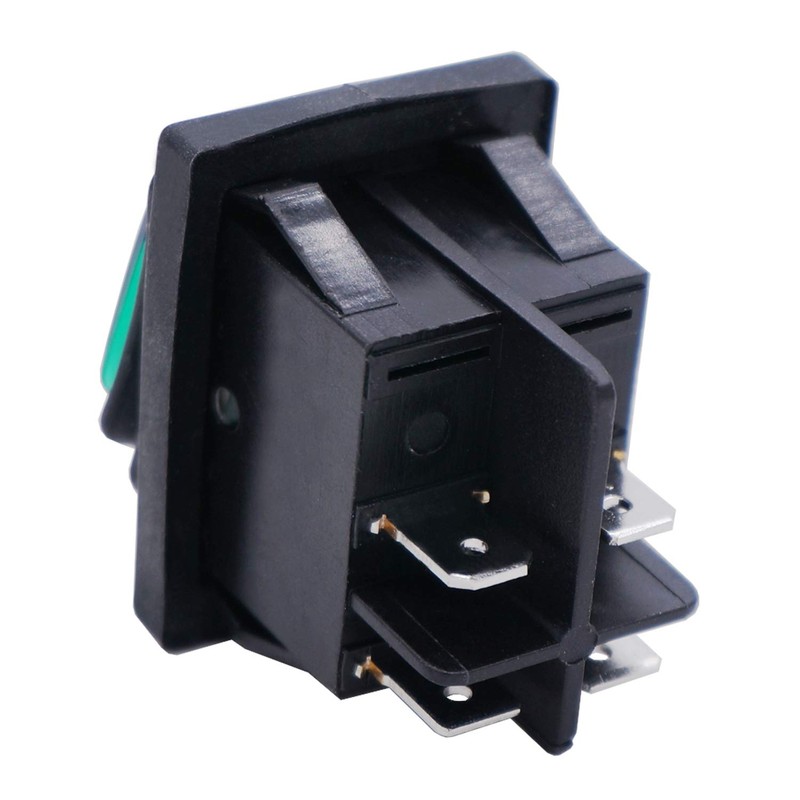 Twidec Interruptor de palanca basculante impermeable CC 12 V, luz