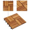 LJLB Acacia Hardwood Decking Tiles for Outdoor Serenity, Easy to