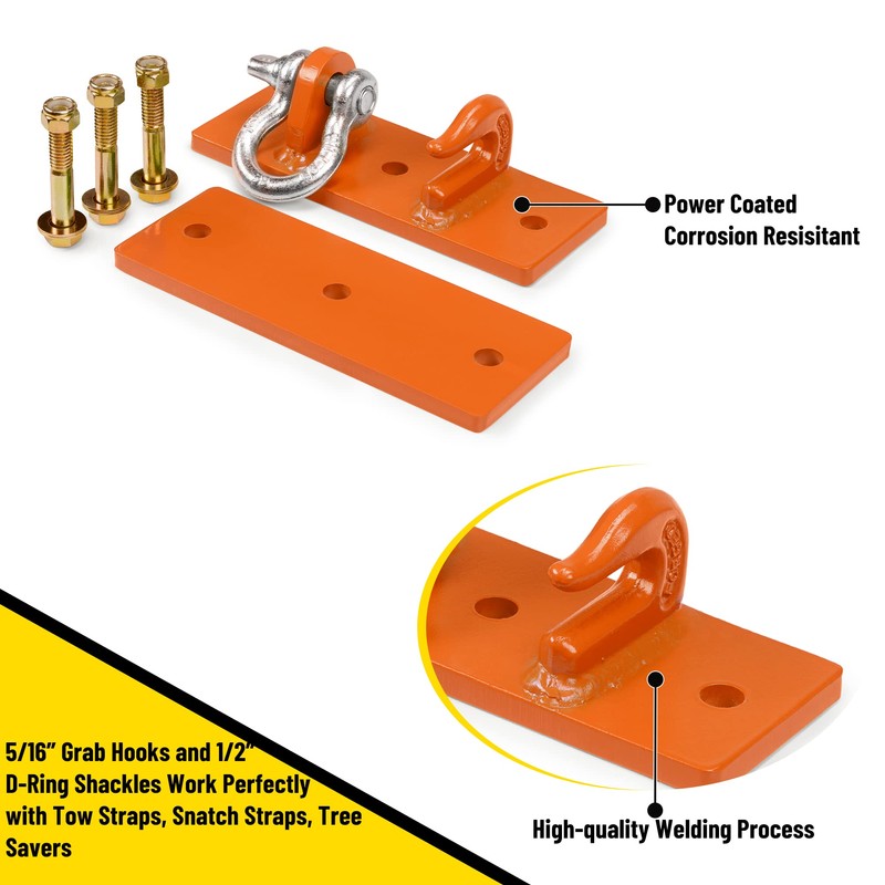 ONECHOI Tractor Bucket Hooks, Bolt On Clevis Mount with 1/2”