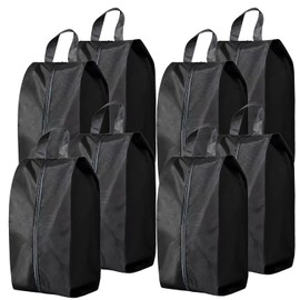 Travel Shoe Bag Waterproof Pack of 8: HOMURY Shoe Bag with Robust Zip, Premium Shoe Organiser, Dirt-Resistant Shoe Bag for Men and Women, Suitcase and Backpack (42 x 24 x 18 cm, black, Suitcase