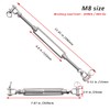 Heavy Duty Turnbuckle 5/16" x 11" Jaw & Jaw,304 Stainless